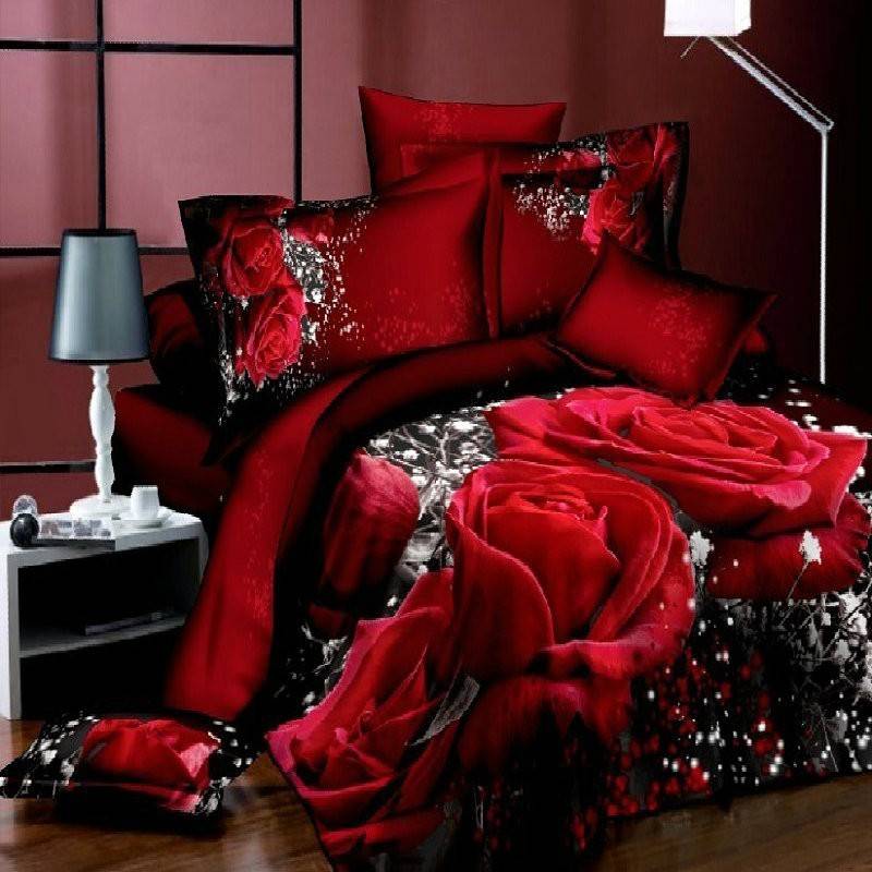 Large Rose Bedding Cover Set