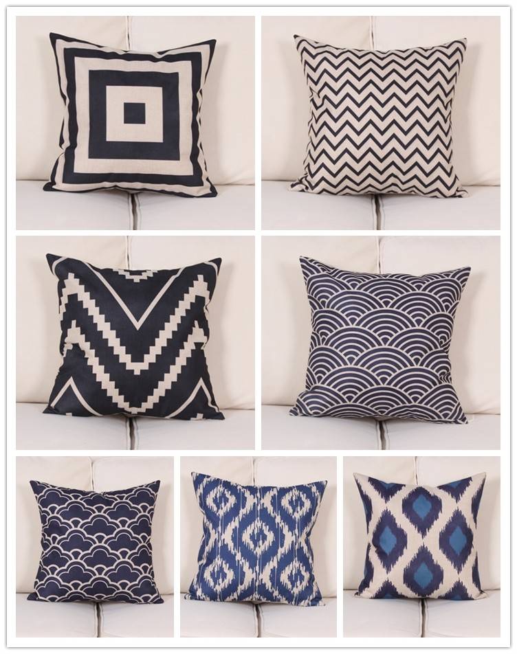 Modern Blue and White Pillowcases