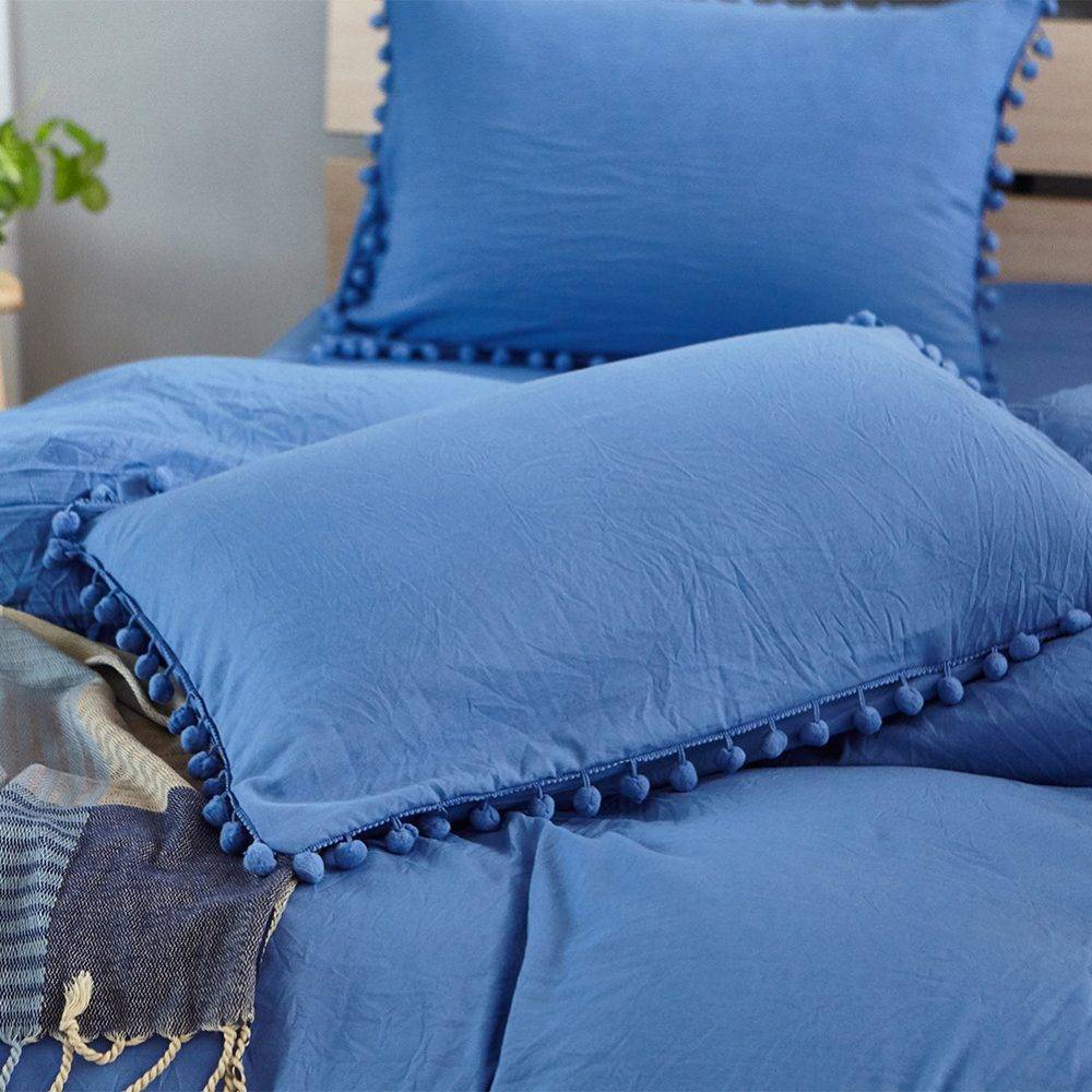 solid pastel sea blue pillow