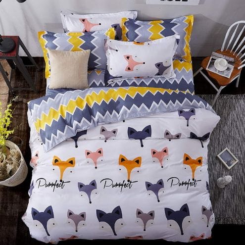 fox cartoon bedding set