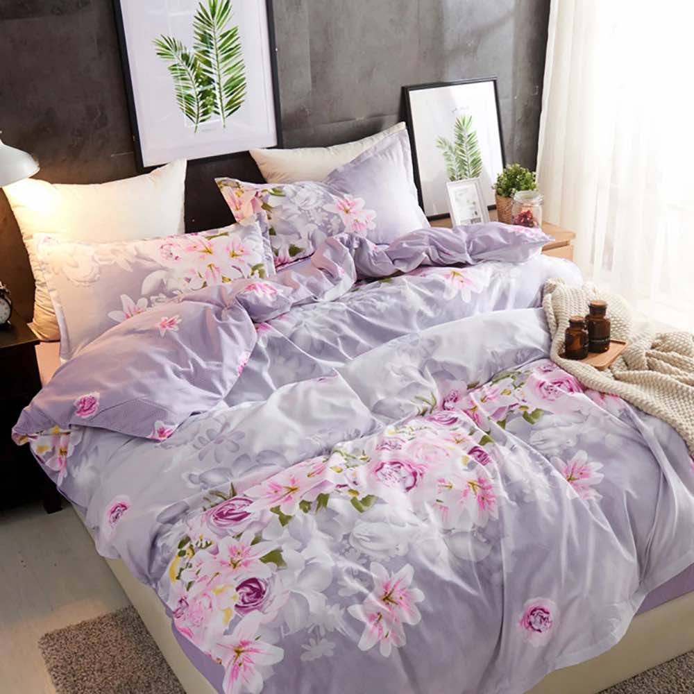 4pcs Floral Pattern Duvet Cover Bedding Set Color : 12|8|11|13 4pcs Floral Pattern Duvet Cover Bedding Set Plaid Duvet Covers