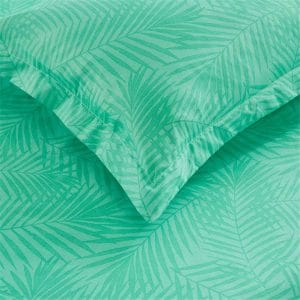 tropical plant Duvet Cover Bedding Set White and Green