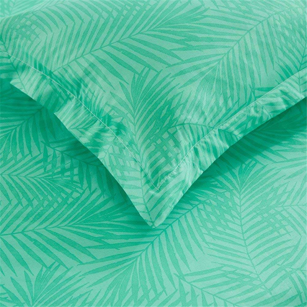 tropical plant Duvet Cover Bedding Set White and Green