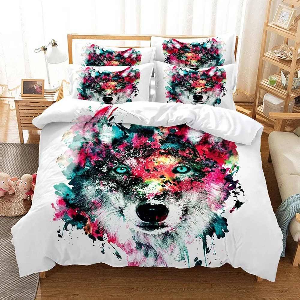 Majestic Wolf Bedding Set – Ultra-Soft 3D Design for a Wild, Serene Bedroom Size : AU King(245x210cm)|US Twin(172x218cm)|US King(264x228cm)|US Full(200x230cm)|EU Double(200x200cm)|US Queen(228x228cm)|EU King(240x220cm)|EU single(135x200cm)|AU Single(140x210cm)|AU Double(180x210cm)|AU Queen(210x210cm)|EU SK(260x220cm)|140x200cm 3pcs|155x215cm 3pcs|150x200cm 3pcs Majestic Wolf Bedding Set - Ultra-Soft 3D Design for a Wild, Serene Bedroom 3D Duvet Covers