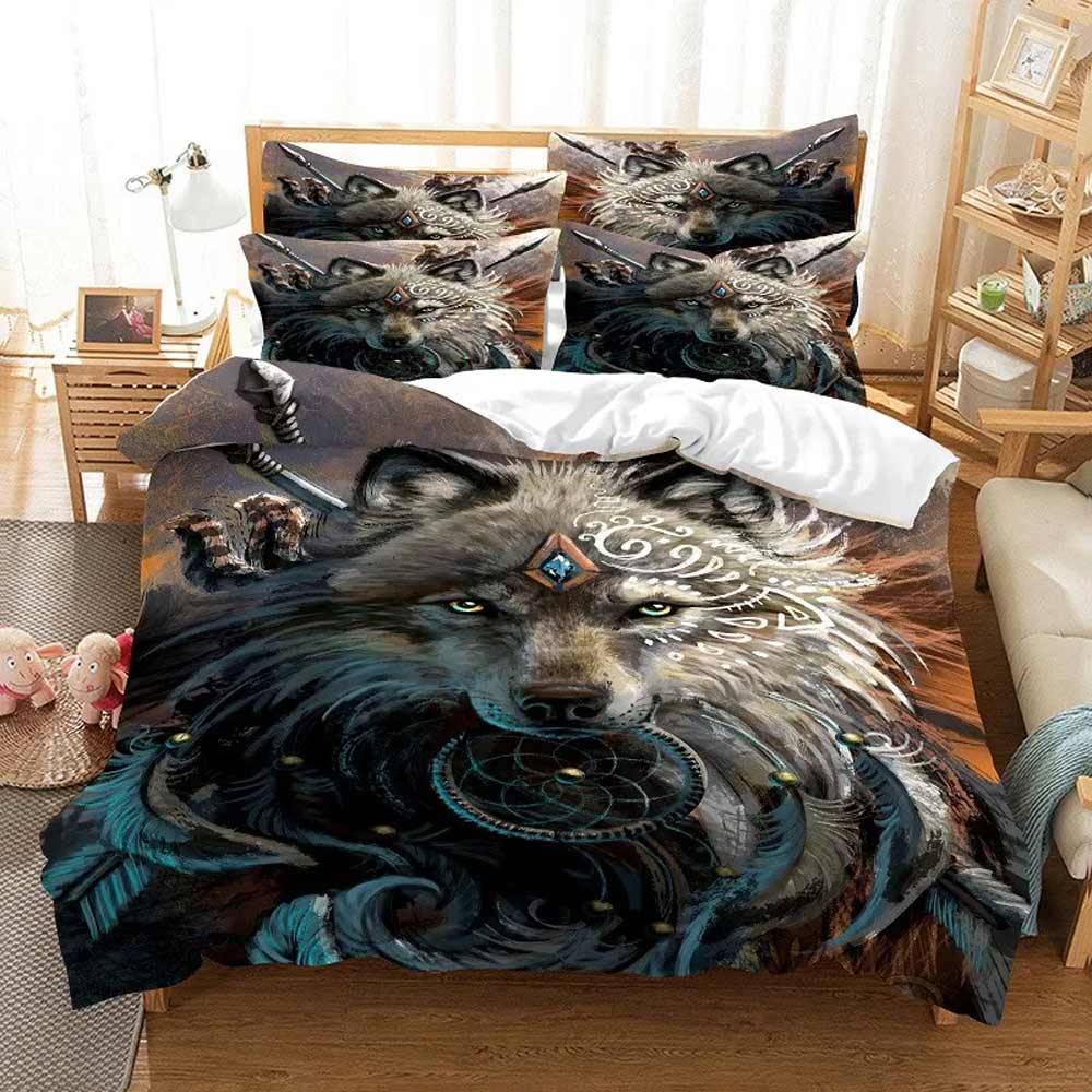 Majestic Wolf Bedding Set – Ultra-Soft 3D Design for a Wild, Serene Bedroom Size : AU King(245x210cm)|US Twin(172x218cm)|US King(264x228cm)|US Full(200x230cm)|EU Double(200x200cm)|US Queen(228x228cm)|EU King(240x220cm)|EU single(135x200cm)|AU Single(140x210cm)|AU Double(180x210cm)|AU Queen(210x210cm)|EU SK(260x220cm)|140x200cm 3pcs|155x215cm 3pcs|150x200cm 3pcs Majestic Wolf Bedding Set - Ultra-Soft 3D Design for a Wild, Serene Bedroom 3D Duvet Covers