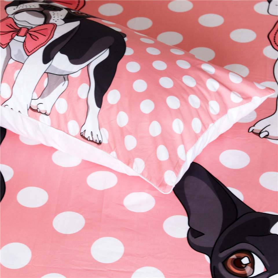 boston terrier bed sheet pillow