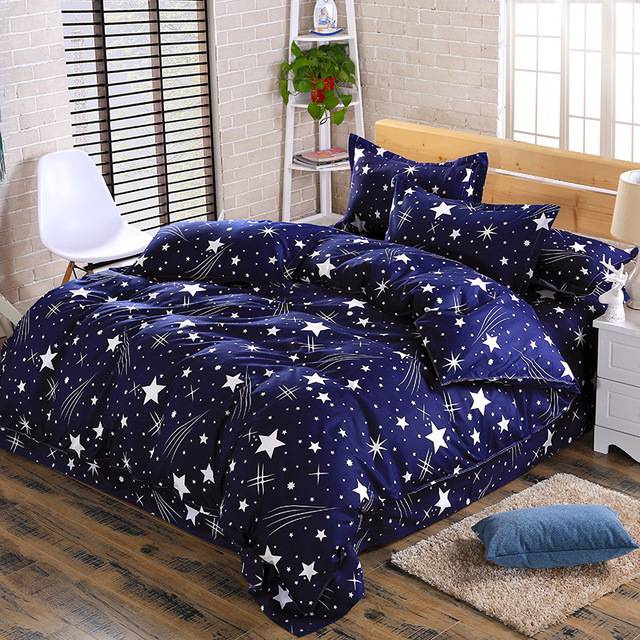 cartoon star duvet cover 4pc bed set