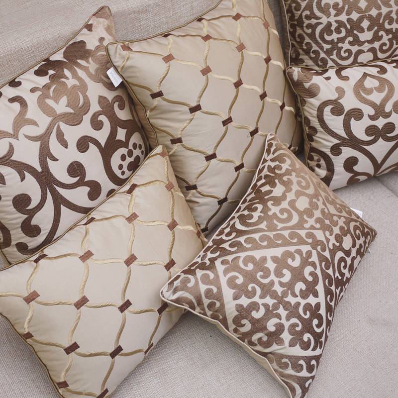 embellished embroidered luxury throw pillows