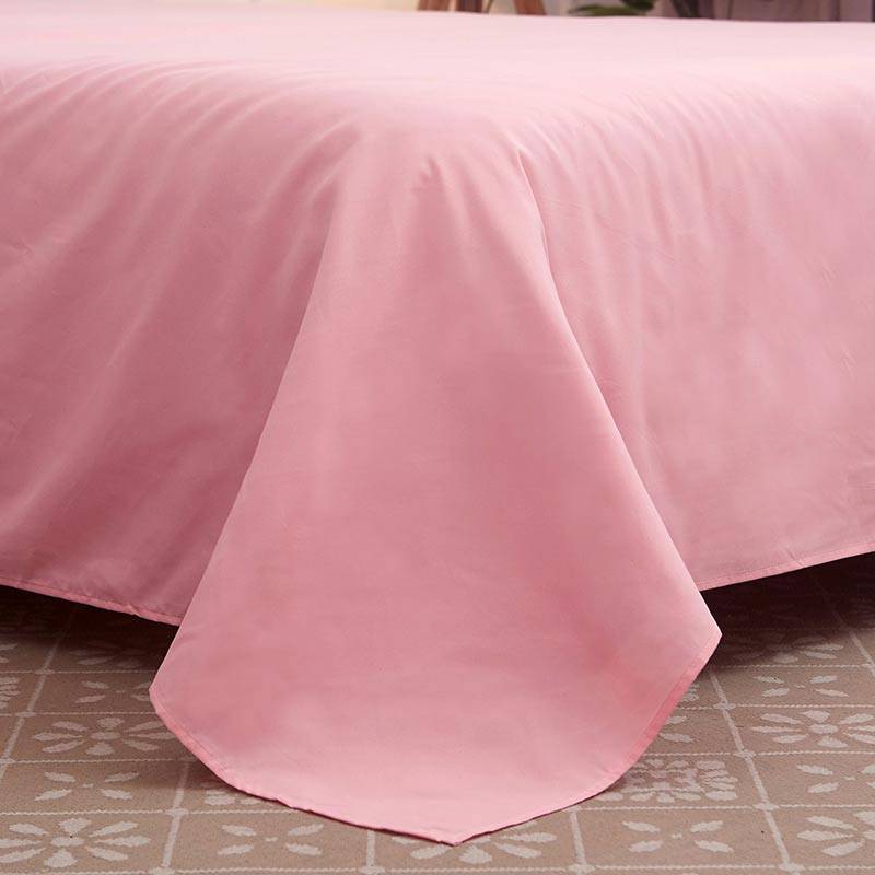 pink bed sheet