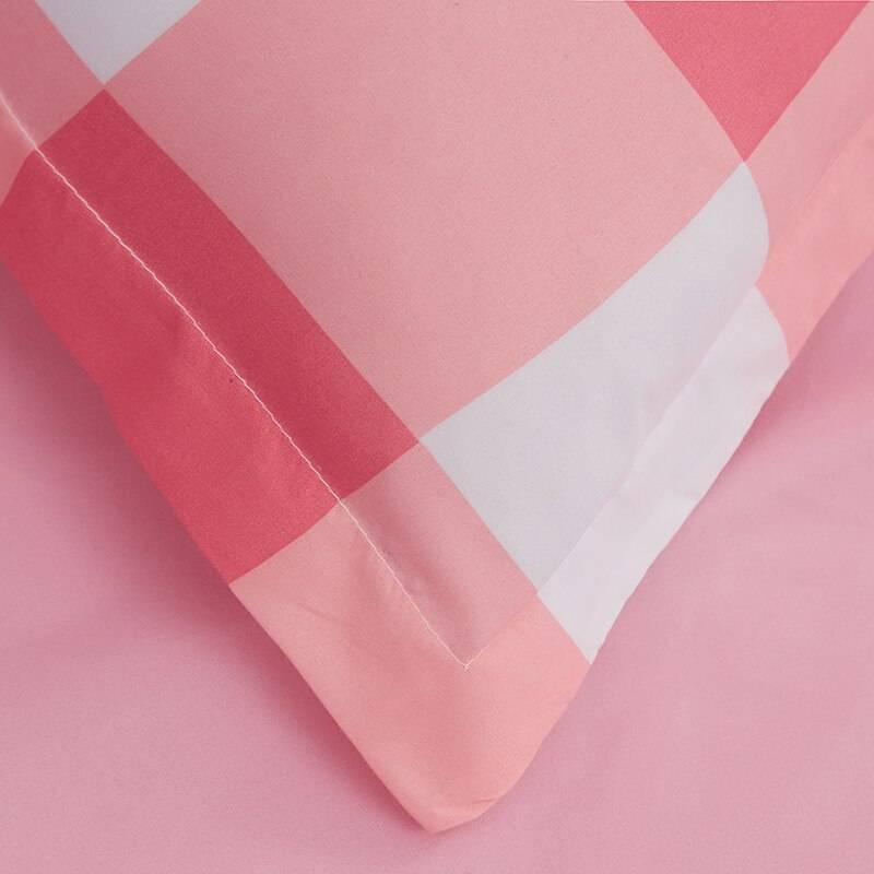 pink plaid pillow
