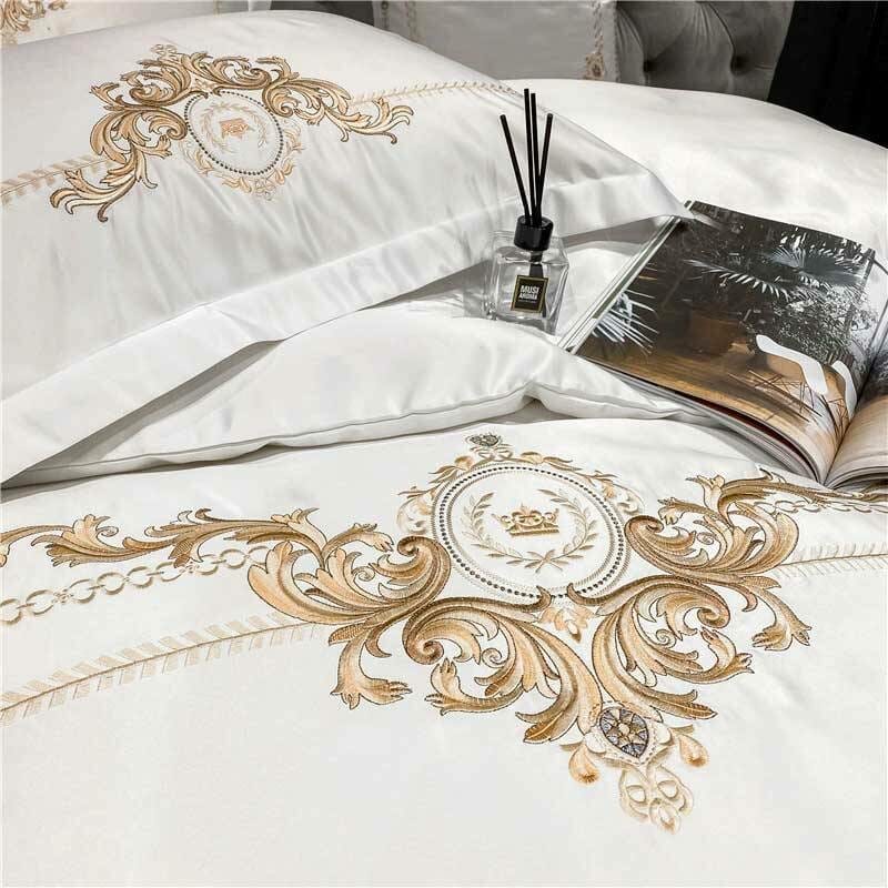 hotel luxury bed set egyptian cotton royal embroidered