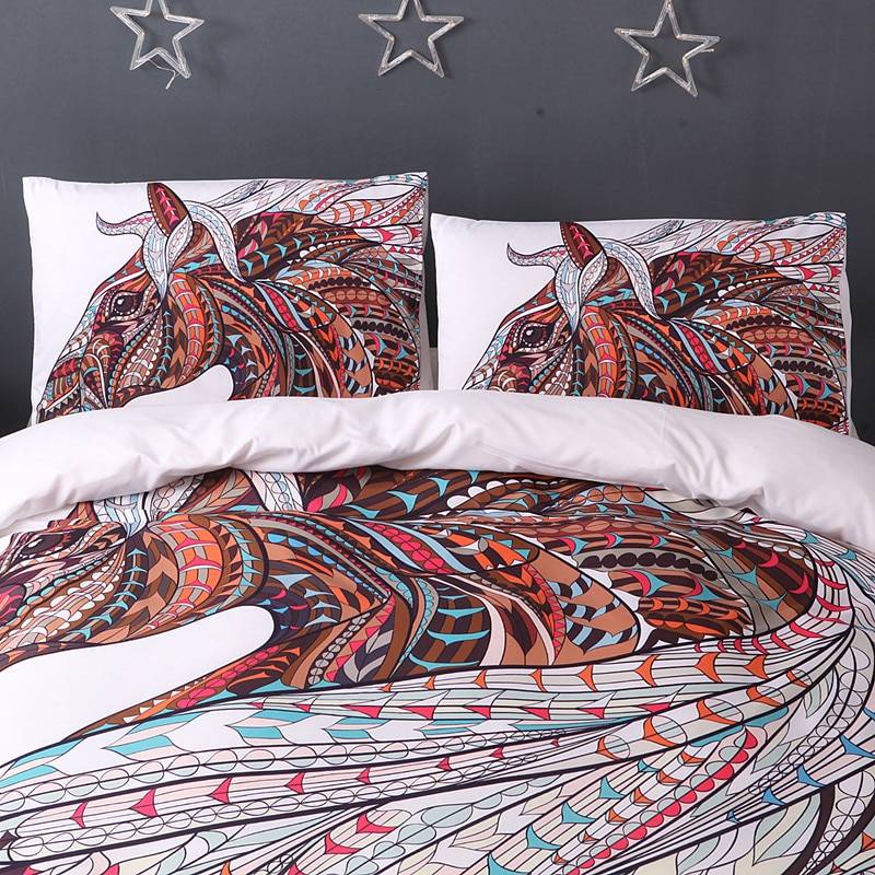 Boho Horse Pattern Bedding Set (4 Sizes) Boho Horse Pattern Bedding Set (4 Sizes)