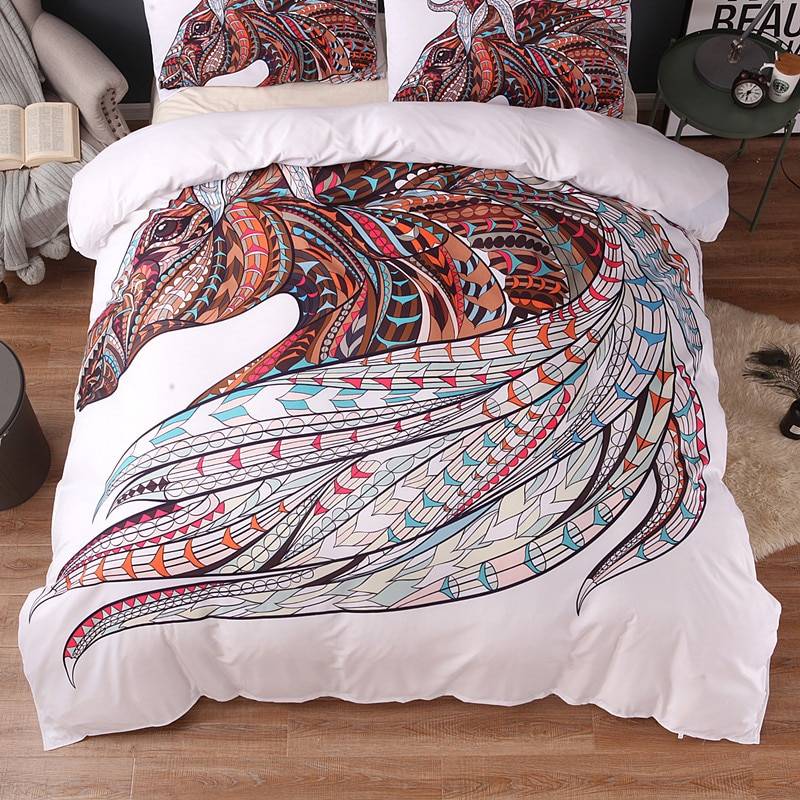 Boho Horse Pattern Bedding Set (4 Sizes)