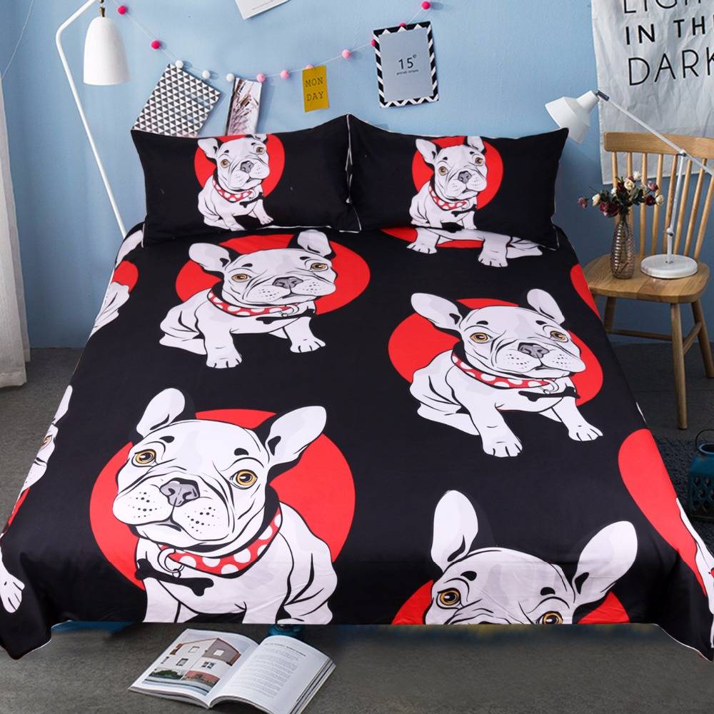 French Bulldog Duvet Cover Pattern Bedding Set French Bulldog Duvet Cover Pattern Bedding Set