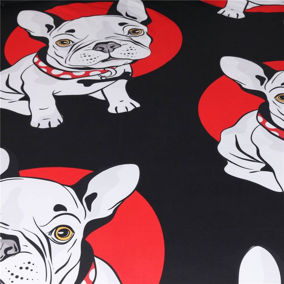 French Bulldog Duvet Cover Pattern Bedding Set French Bulldog Duvet Cover Pattern Bedding Set