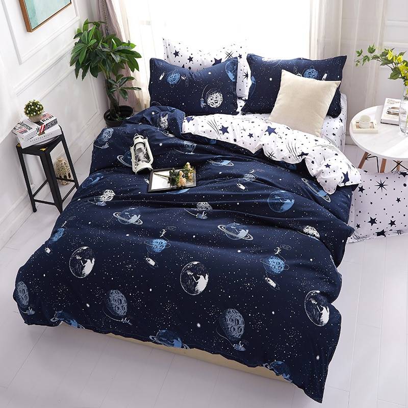 Cartoon Space Pattern Bedding Set Cartoon Space Pattern Bedding Set
