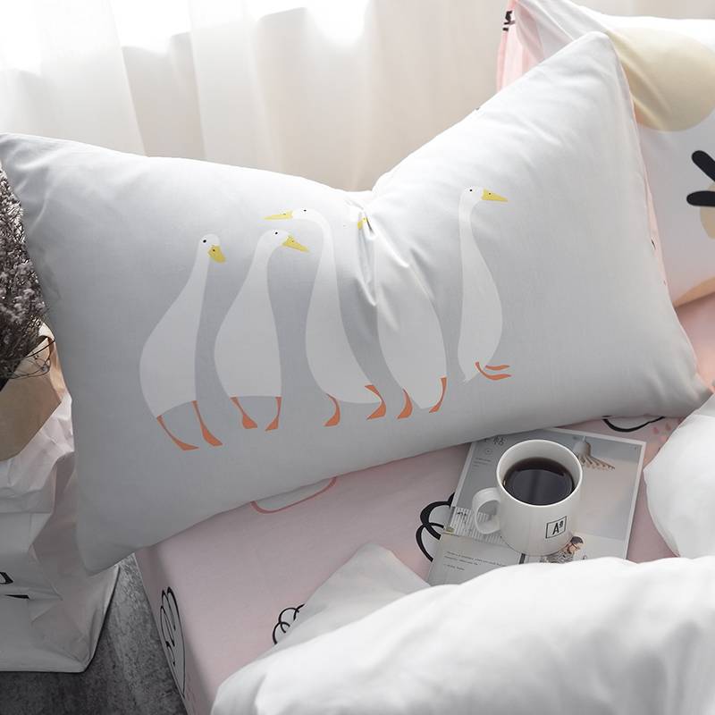 Kid's Cartoon Goose Cotton Bedding Set