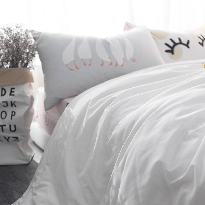 Kid's Cartoon Goose Cotton Bedding Set
