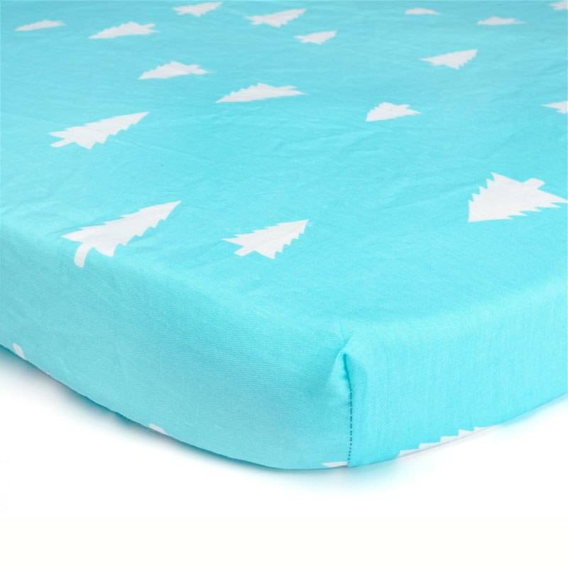 Printed Cotton Crib Mattress Cover Printed Cotton Crib Mattress Cover