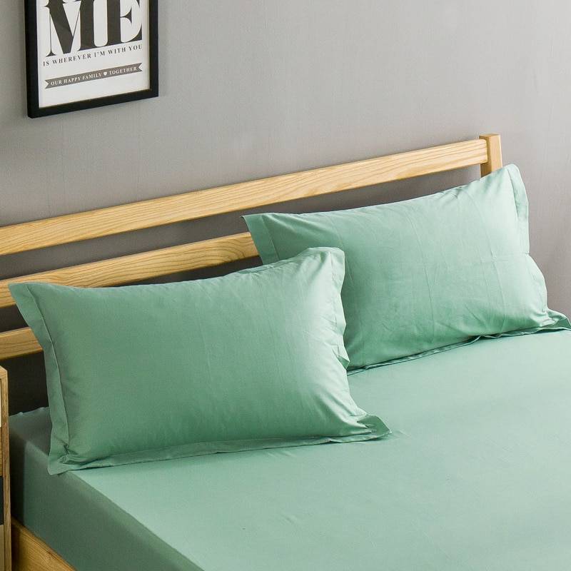 2 Pcs Solid Color Cotton Pillow Covers Set (4 Colors)