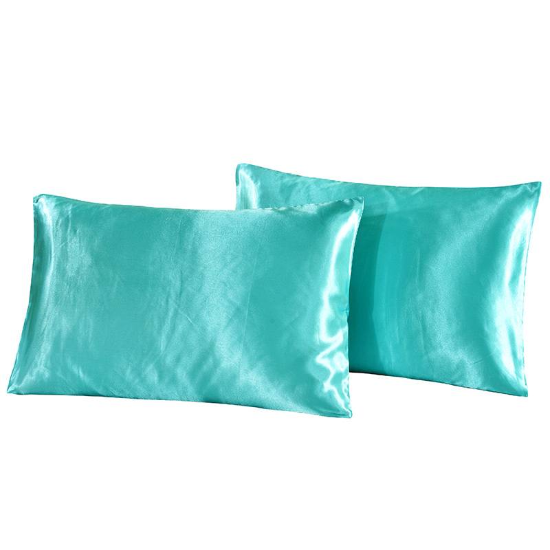 2 Pcs Luxury Satin Bed Pillow Covers Set (7 Colors) Bedding Sets