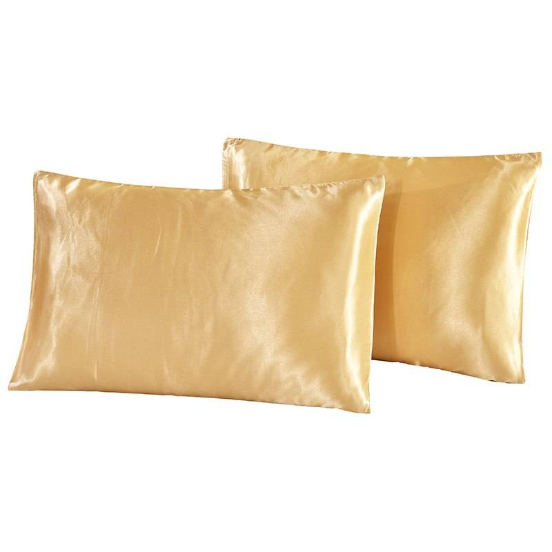 2 Pcs Luxury Satin Bed Pillow Covers Set (7 Colors) Bedding Sets