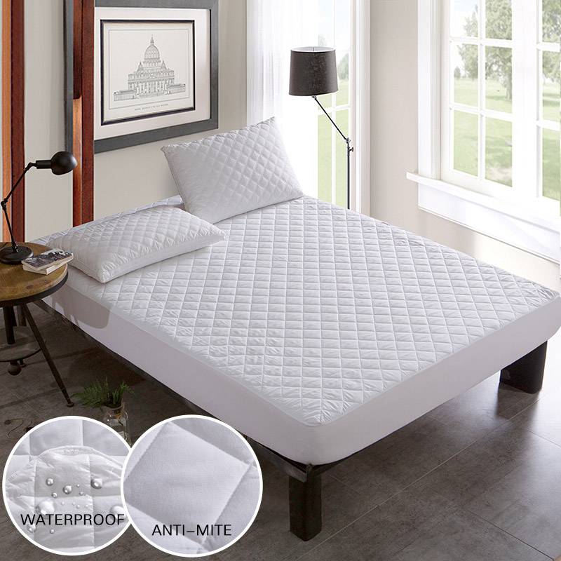 Panda Waterproof Mattress Protector Quilted Brushed Fabric