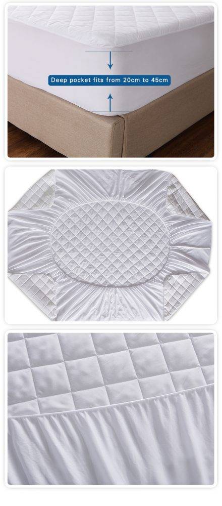 Waterproof Quilted Microfiber Bed Cover Mattress Protector