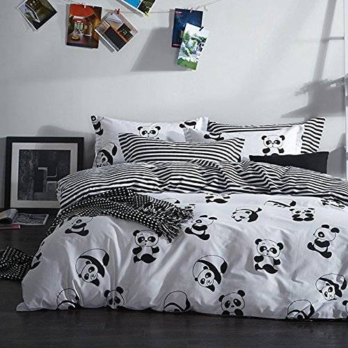 Panda Black and White Duvet Cover Bedding Set