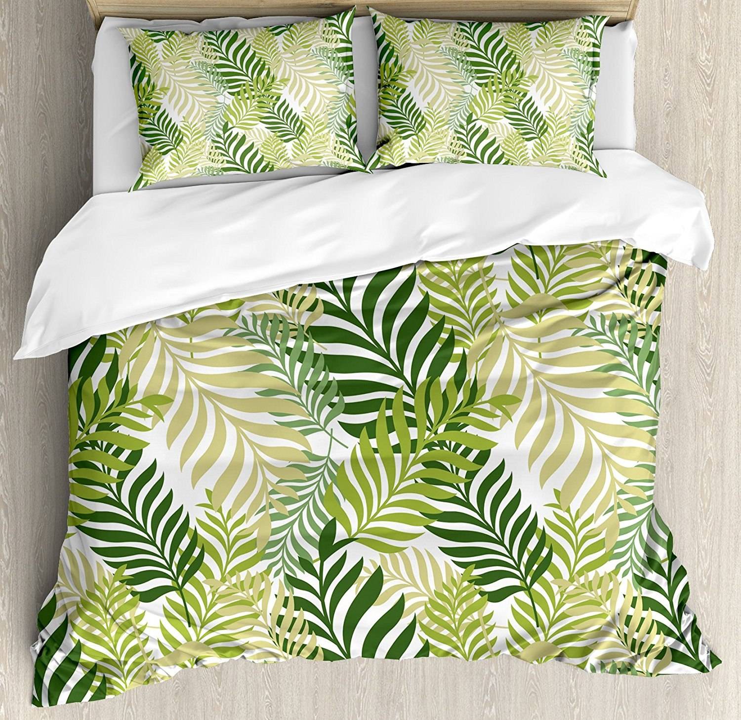 Botanical Palm Leaf Duvet Cover Bedding Set