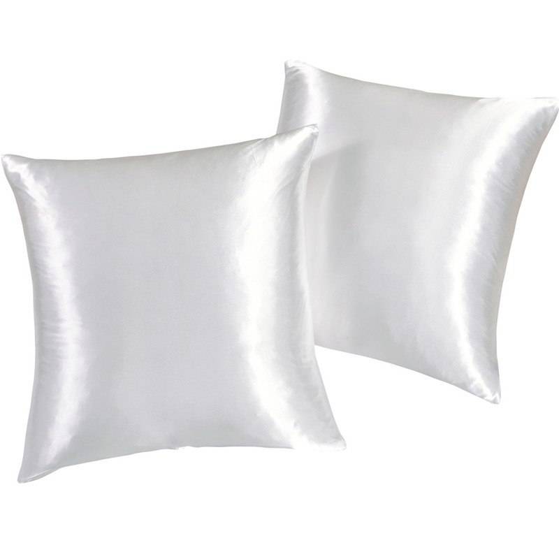 White and Black Satin Silk Duvet Cover and Bedding Set (8 Colors)