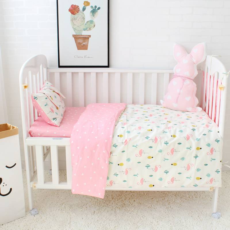 Baby Crib Bedding Set Pure Cotton (2 Designs)