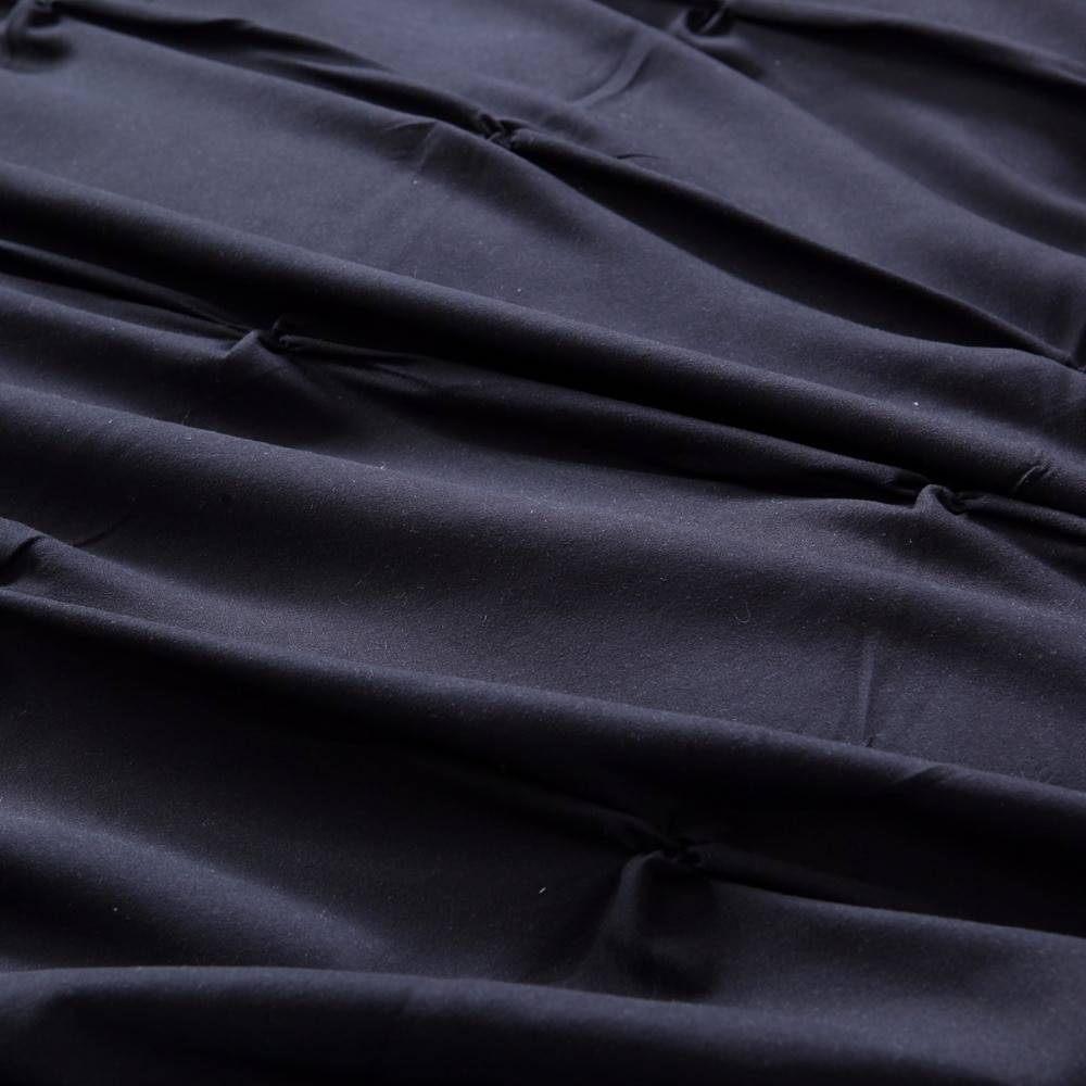 Black Grey Luxury Duvet Cover Pinch Pleat (3 colors)