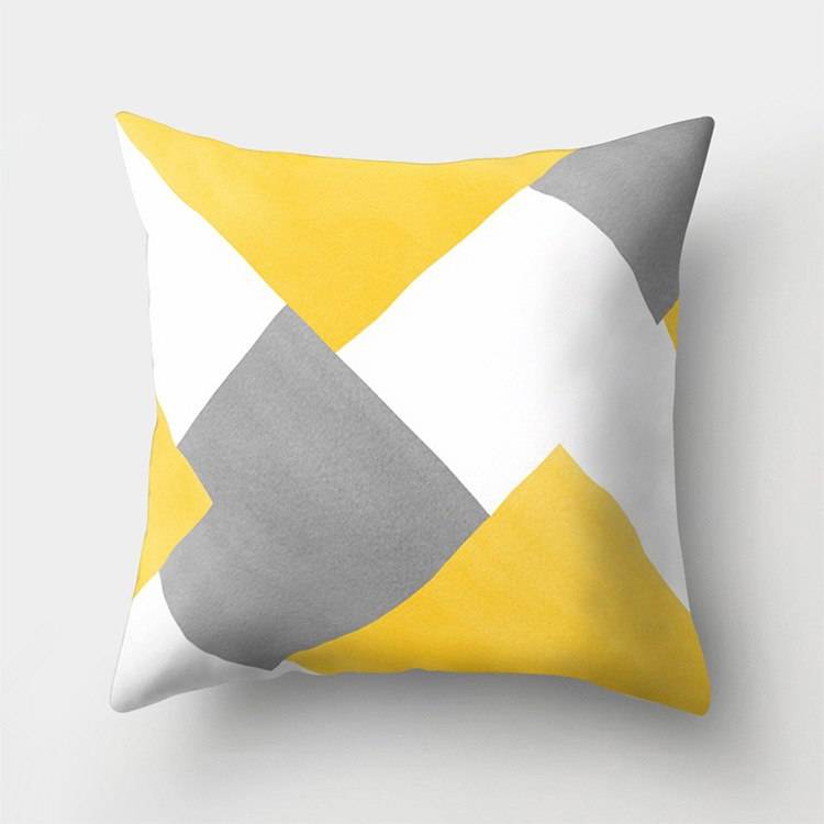 2018 new yellow theme cushion covers soft polyester cushion cover for home sofa bedding room decor 45*45cm cussin pillow cover