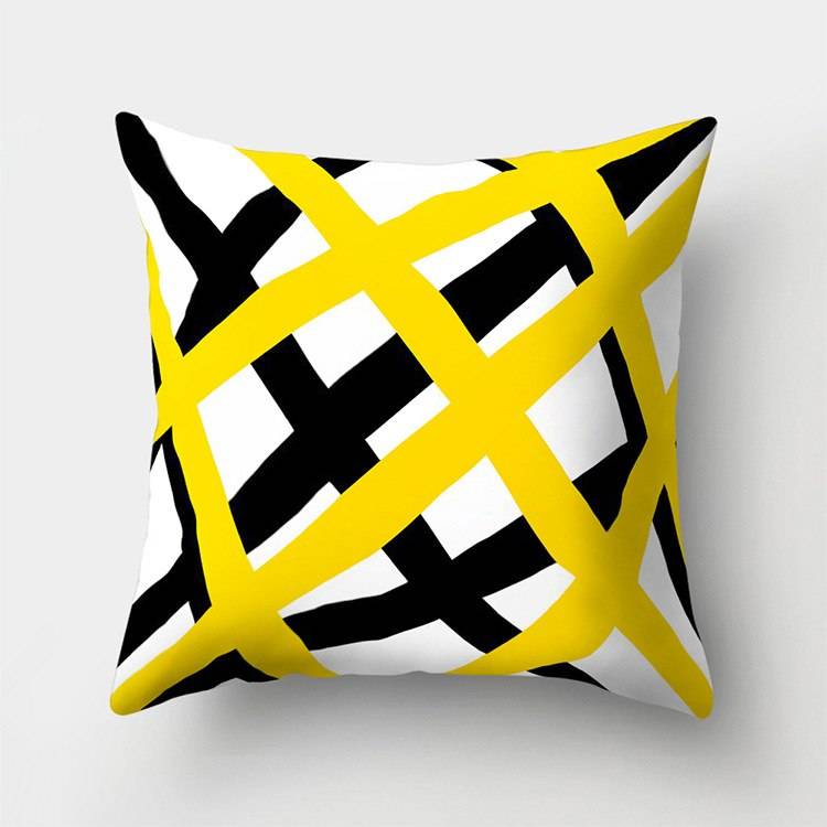 2018 new yellow theme cushion covers soft polyester cushion cover for home sofa bedding room decor 45*45cm cussin pillow cover