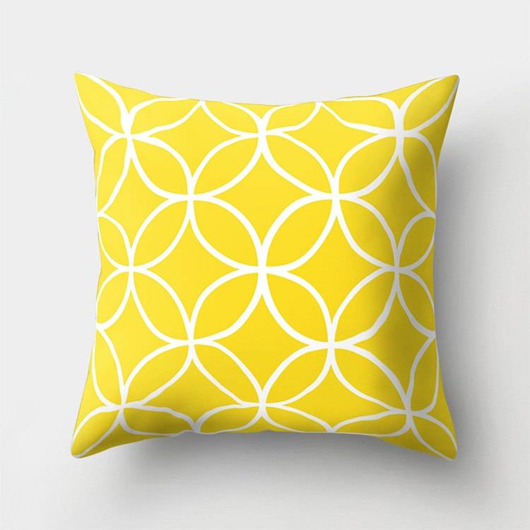2018 new yellow theme cushion covers soft polyester cushion cover for home sofa bedding room decor 45*45cm cussin pillow cover