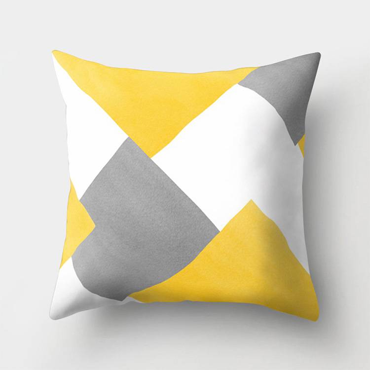 2018 new yellow theme cushion covers soft polyester cushion cover for home sofa bedding room decor 45*45cm cussin pillow cover