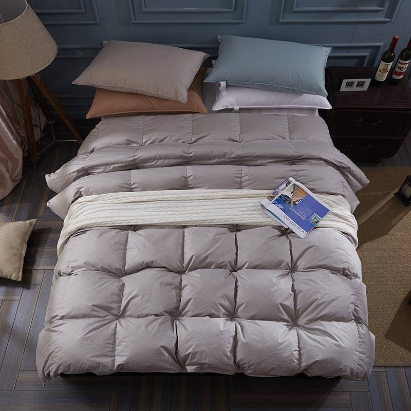 TUTUBIRD-100% white duck/goose down winter quilt comforter blanket duvet filling cotton cover twin single queen supper king size