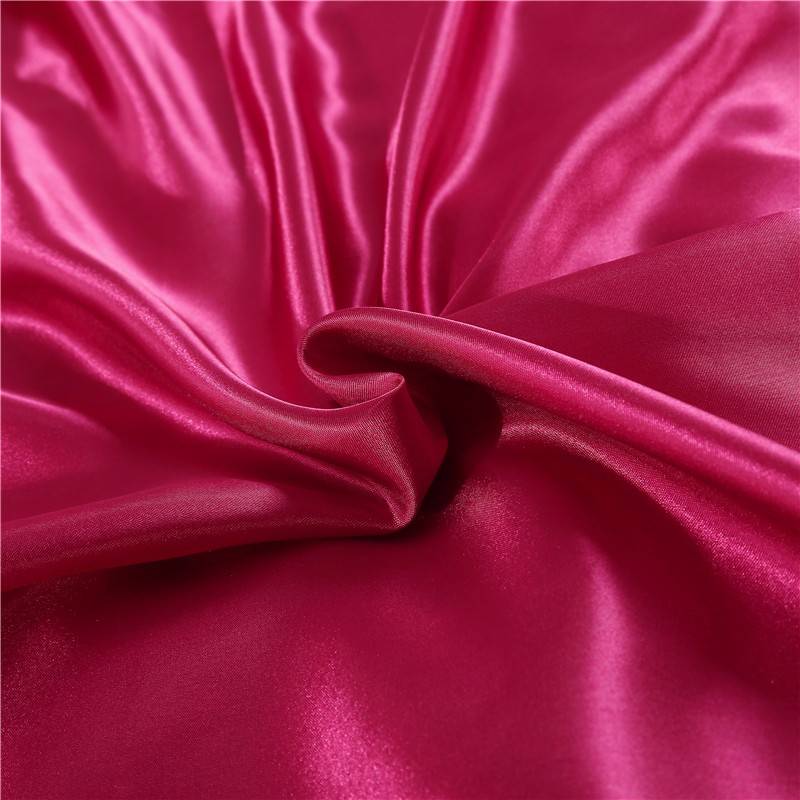 Red Color Bedding Velvet Solid Satin Silk Queen Duvet Cover Sets