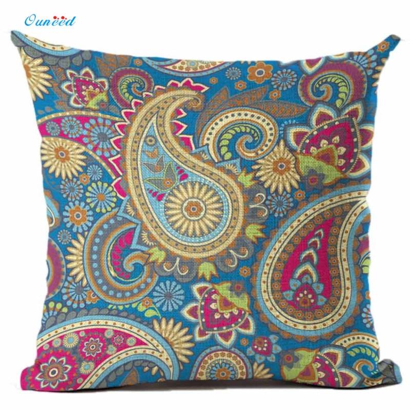 Ouneed Bohemian Throw Pillow Cover Geometric Cushion Hidden Zipper Home Decorative Mandala Pillows Epacket Free Shipping