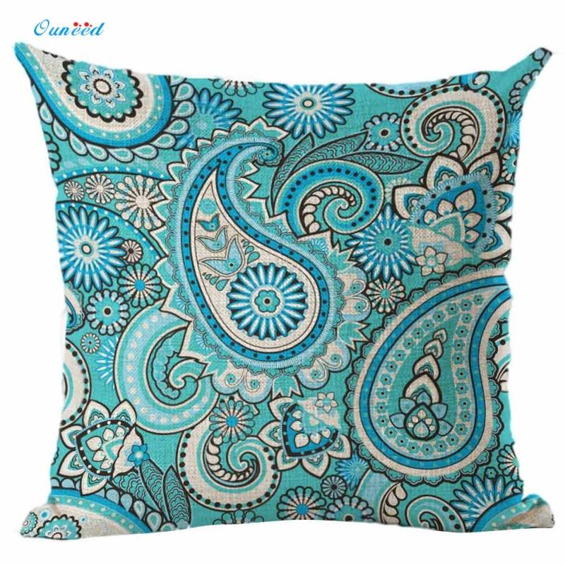 Ouneed Bohemian Throw Pillow Cover Geometric Cushion Hidden Zipper Home Decorative Mandala Pillows Epacket Free Shipping