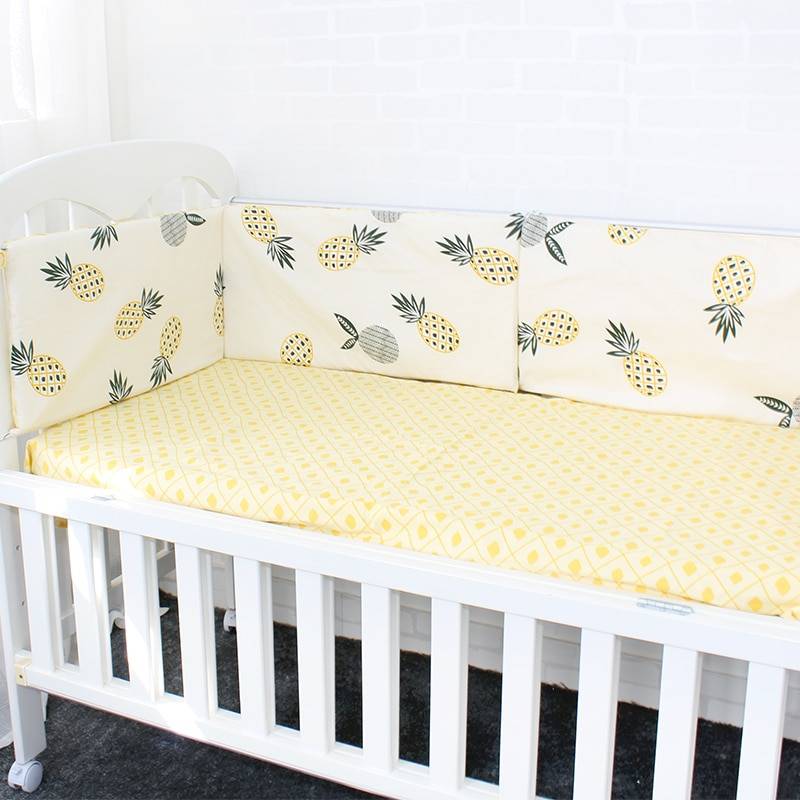 Baby Bed Bumper Breathable Mesh Crib Bumpers Baby Bedding 3 Layer Crib Liner Baby Cot Bed Around Protector Blue and Pink Color