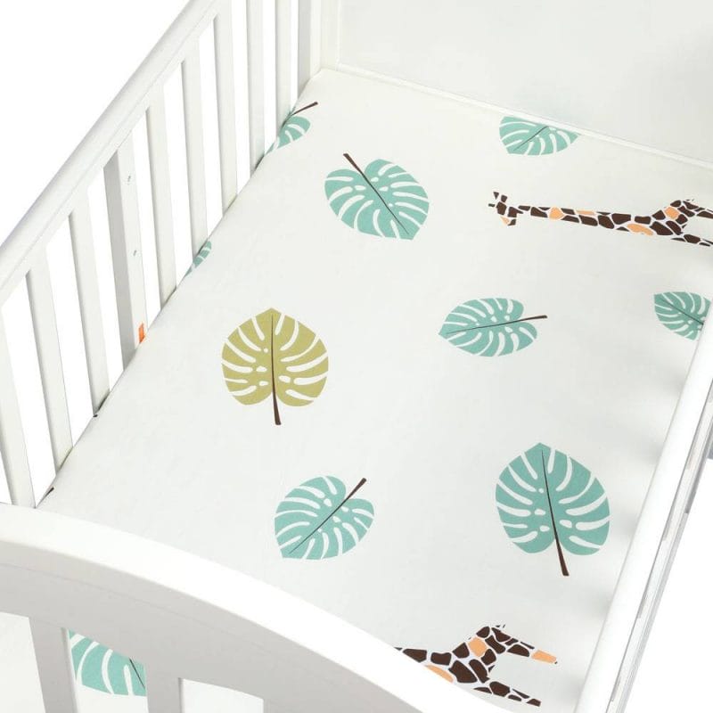 100% Cotton Percale Fitted Portable/Mini Crib Sheet Bed Baby Bed Mattress Cover 130*70 cm Sheet Fitted Crib Sheet Soft