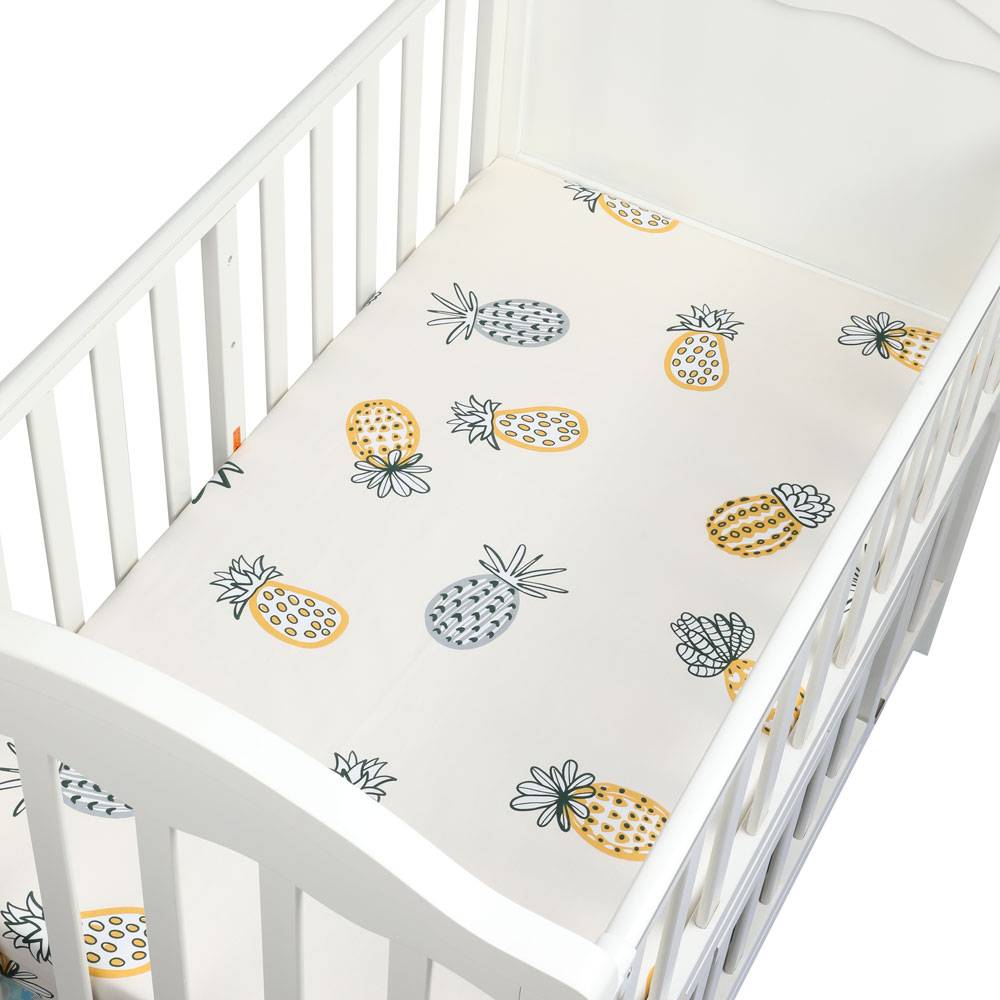 100% Cotton Percale Fitted Portable/Mini Crib Sheet Bed Baby Bed Mattress Cover 130*70 cm Sheet Fitted Crib Sheet Soft