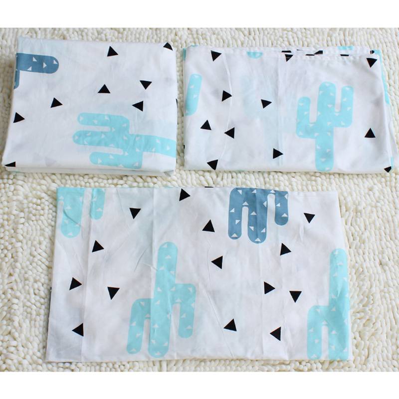 3 pcs set Baby Bedding Set Including Duvet Cover Pillowcase Bed Sheet Pure Cotton Baby Linen Baby Crib Set For Both Girl and Boy