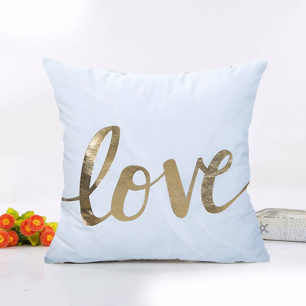 Hyha Xmas Bronzing Cushion Cover Cotton Polyester Christmas Printed Pineapple Tropical Home Decorative Pillows Cover Pillowcase