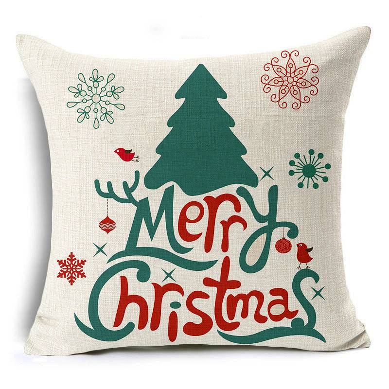 Hyha Let It Snow Xmas Style Cushion Cover Merry Christmas! Santa Claus Socks Balloon Home Decorative Pillows Cover Nordic