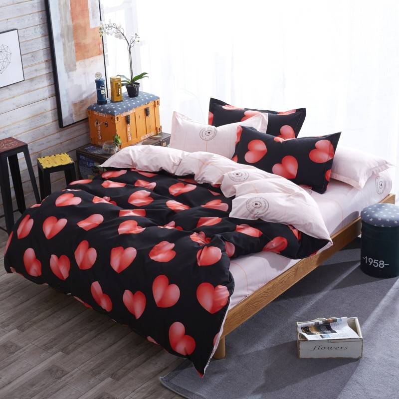 Bedspread Simple Fashion Geometric Stripes Bed Sheet Duvet Cover Sets 3/4pcs Bedding Set