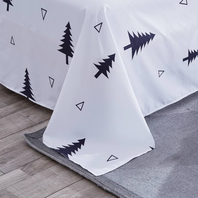 Cartoon Christmas Tree Elk Bedclothes Simple Fashion Geometric Stripes Bed Sheet Duvet Cover Sets 3/4pcs Bedding Set