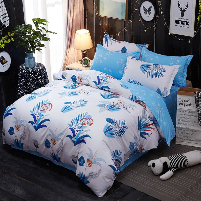 Bedspread Simple Fashion Geometric Stripes Bed Sheet Duvet Cover Sets 3/4pcs Bedding Set Cartoon Christmas Tree Elk Bedclothes Simple Fashion Geometric Stripes Bed Sheet Duvet Cover Sets 3/4pcs Bedding Set